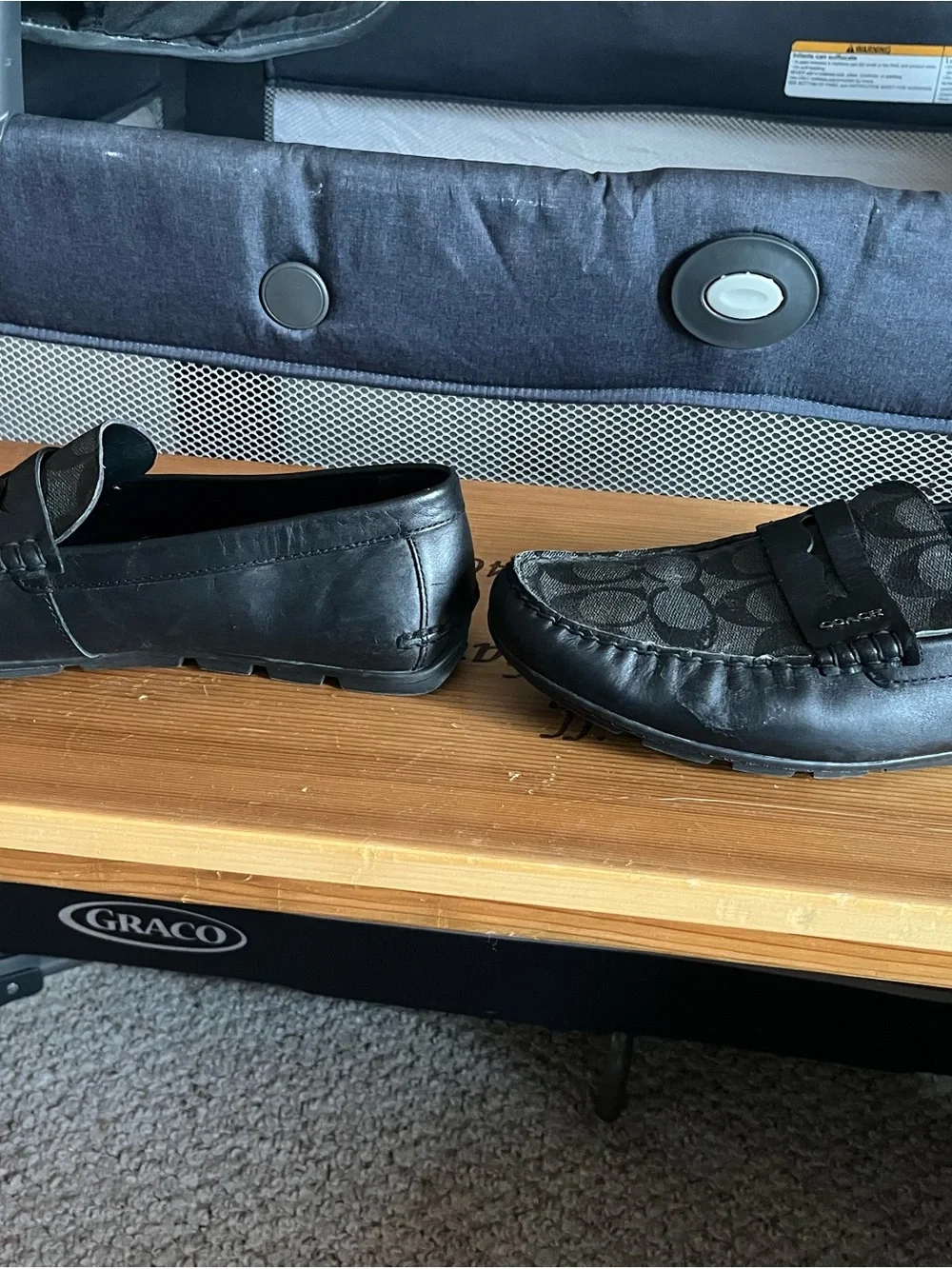Coach Black Signature Penny Loafers for Men